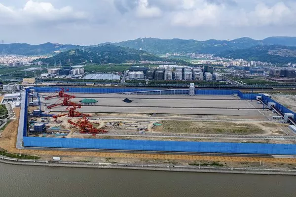 Projekt nabrzeża Yueqing Bay Wharf w mieście Wenzhou w prowincji Zhejiang